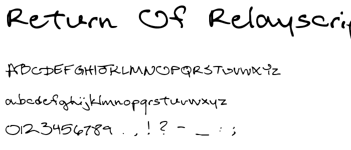 Return of RelayScript font